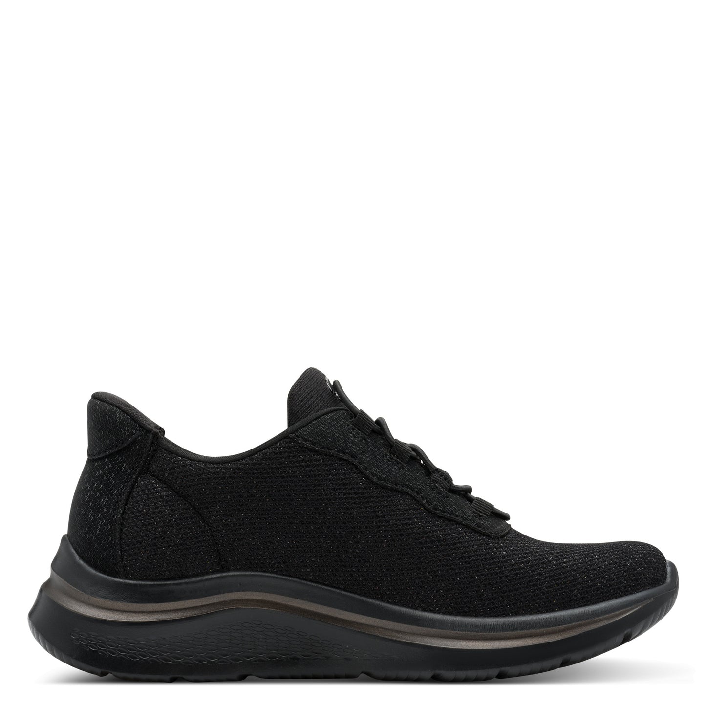 Tamaris Step-In 8-83726-45 001 H Fit Black Glitz Slip On Sneakers