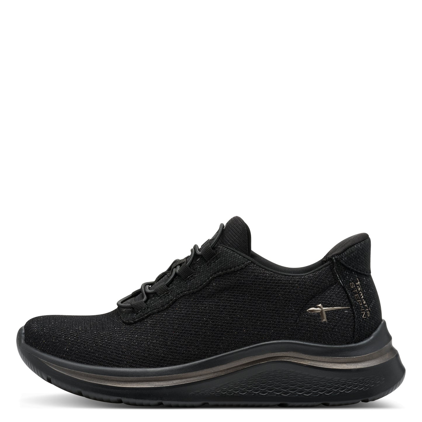 Tamaris Step-In 8-83726-45 001 H Fit Black Glitz Slip On Sneakers