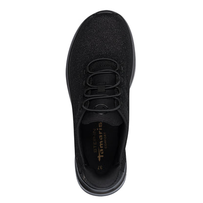 Tamaris Step-In 8-83726-45 001 H Fit Black Glitz Slip On Sneakers