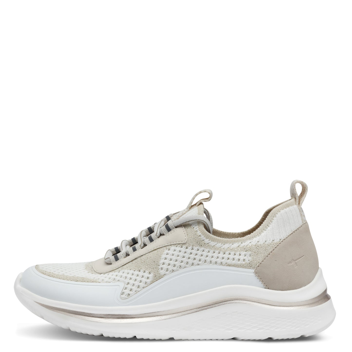 Tamaris Comfort 8-83727-44-400 White Beige Mesh Combi Slip On Sneakers