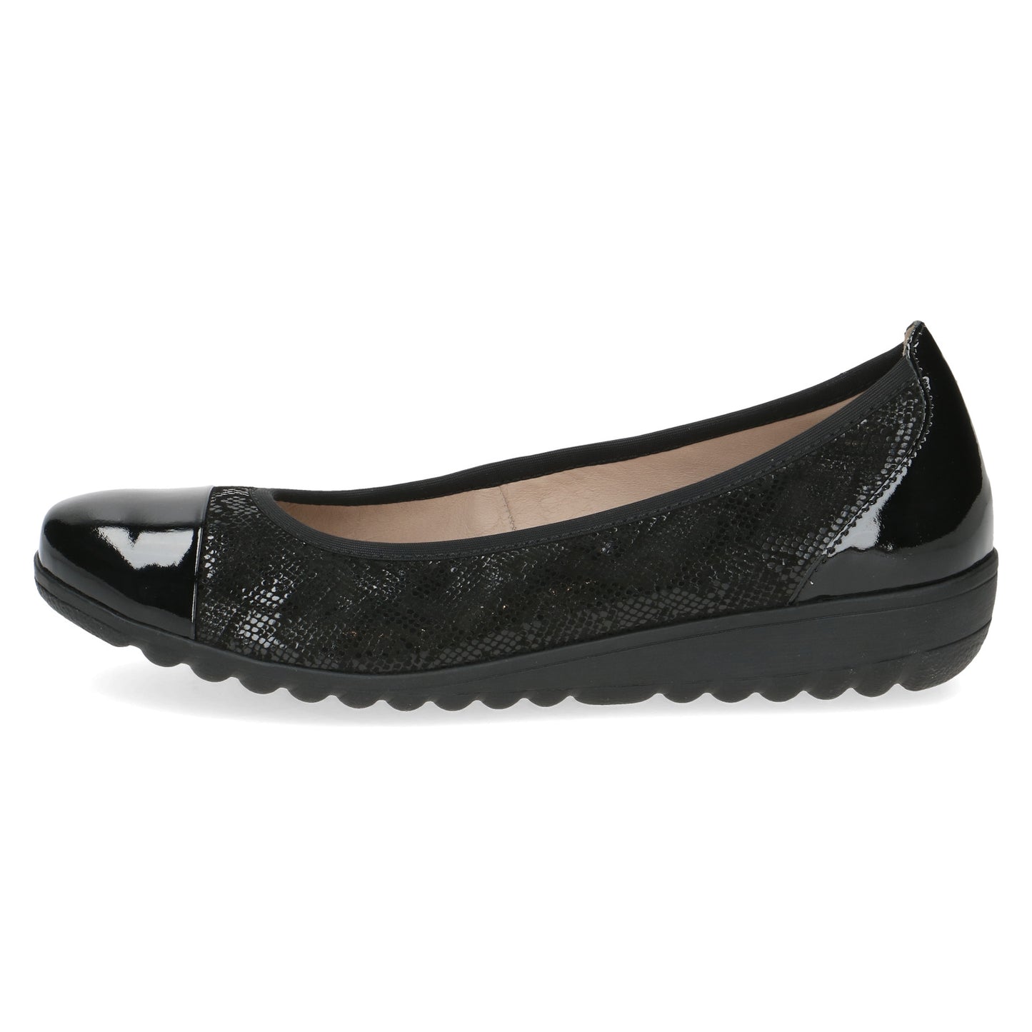 Caprice 9-22103-41-011 Black Combi Slip On Pump Shoes