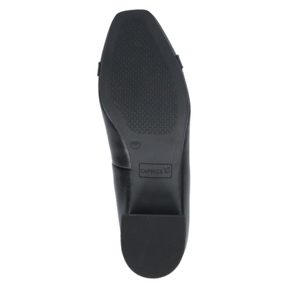 Caprice 9-22304-45 022 Black Nappa Slip On Block Heel Pumps