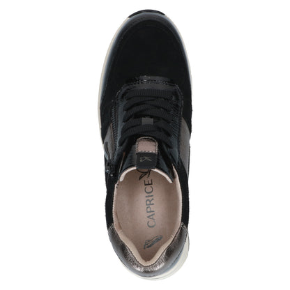 Caprice 9-23300-44 020 Black Combi H Fit Sneakers with Zip