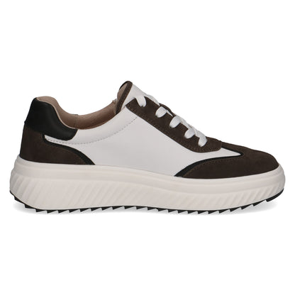 Caprice 9-23600-45 152 White & Grey Combi Trainers