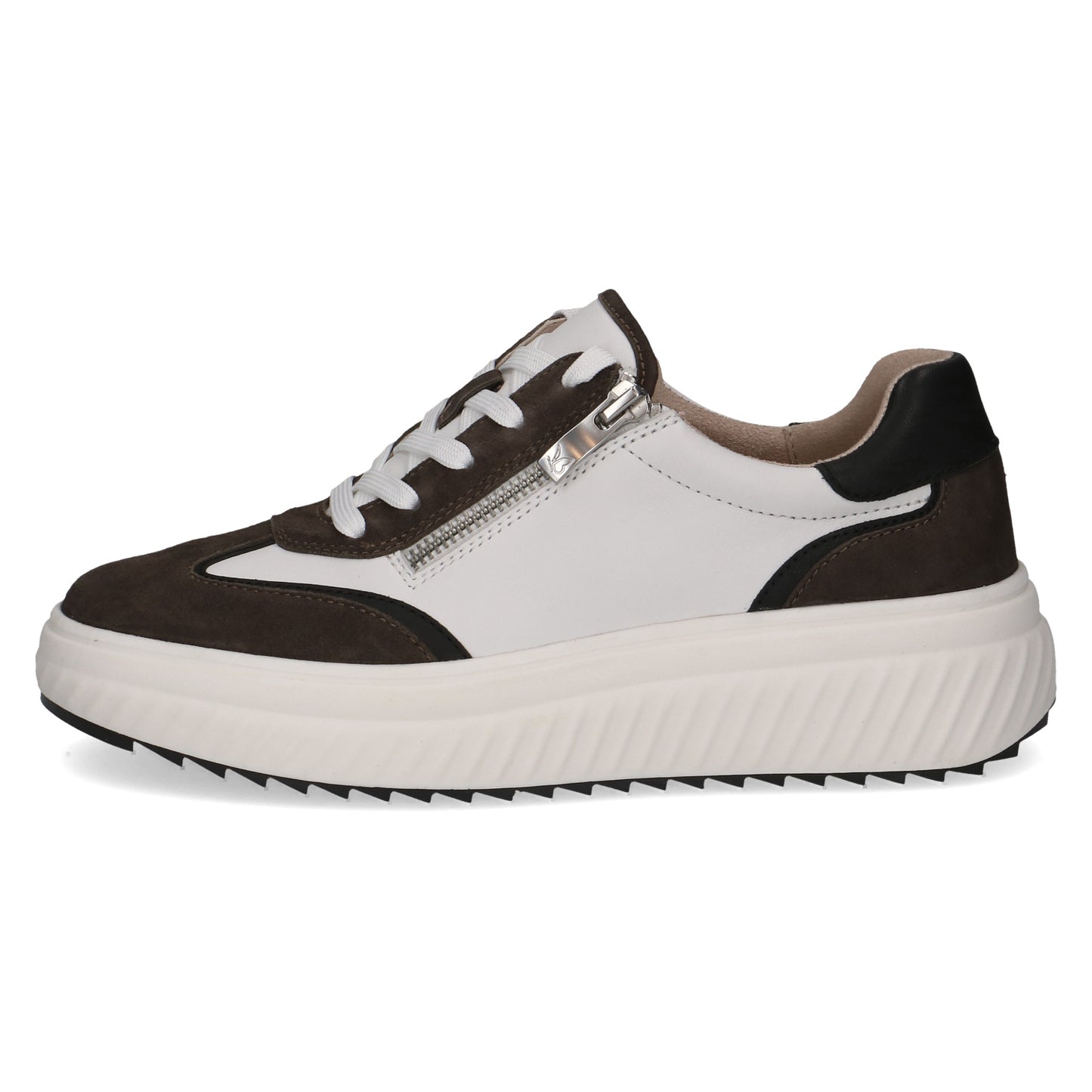 Caprice 9-23600-45 152 White & Grey Combi Trainers