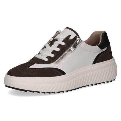 Caprice 9-23600-45 152 White & Grey Combi Trainers