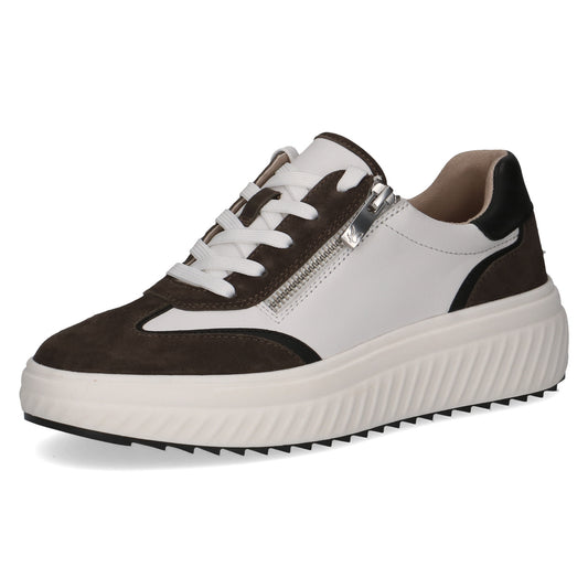 Caprice 9-23600-45 152 White & Grey Combi Trainers