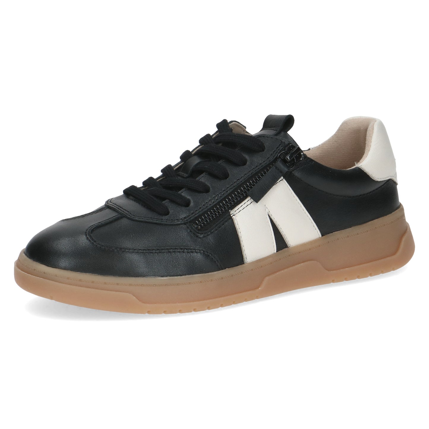 Caprice 9-23608-45 02F Black Nappa Combi Trainers