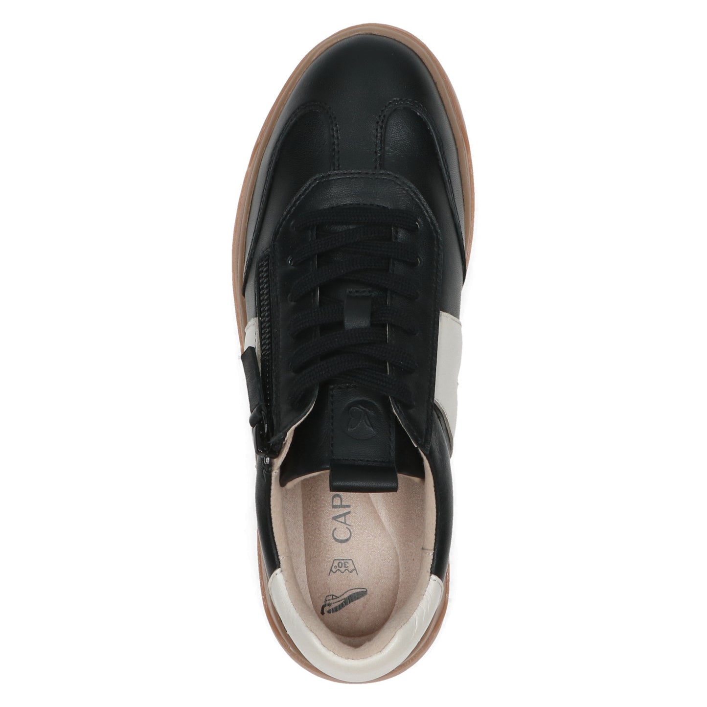 Caprice 9-23608-45 02F Black Nappa Combi Trainers