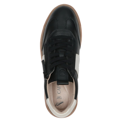 Caprice 9-23608-45 02F Black Nappa Combi Trainers