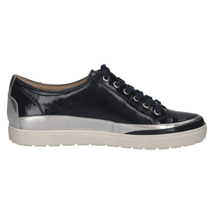 Caprice 9-23654-42-880 Navy Patent Lace Trainers