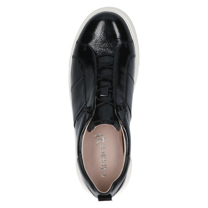 Caprice 9-23731-45 019 Black Patent Combi G Fit Sneakers