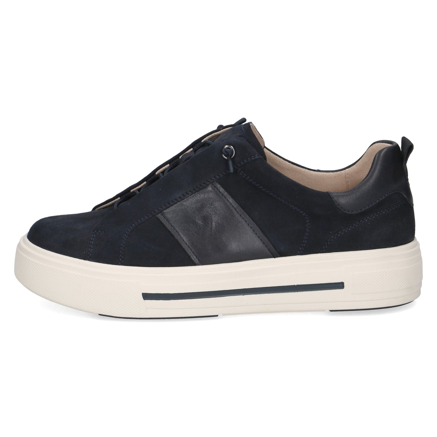 Caprice 9-23731-45 857 Navy Suede Combi G Fit Sneakers
