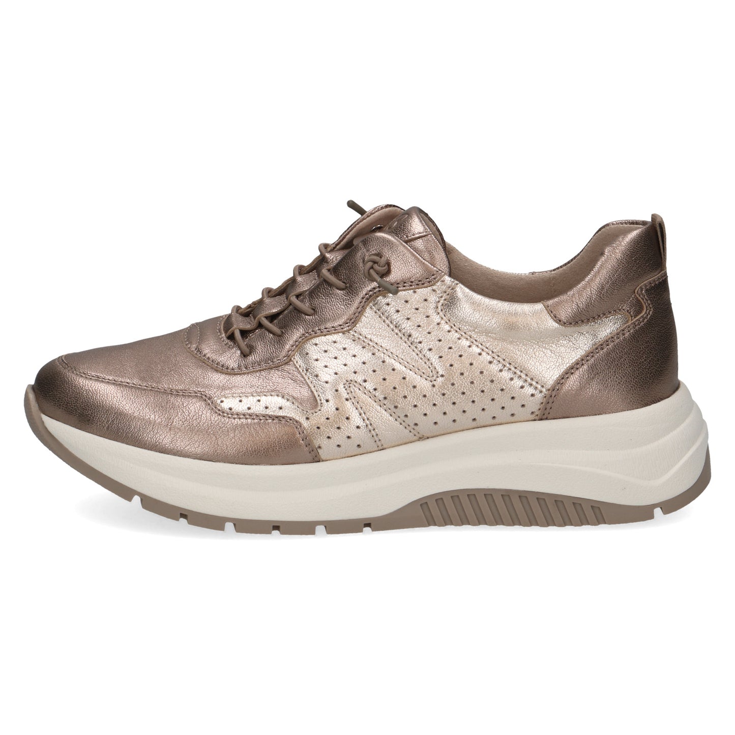 Caprice 9-23753-46 366 Taupe Metallic Combi Trainers
