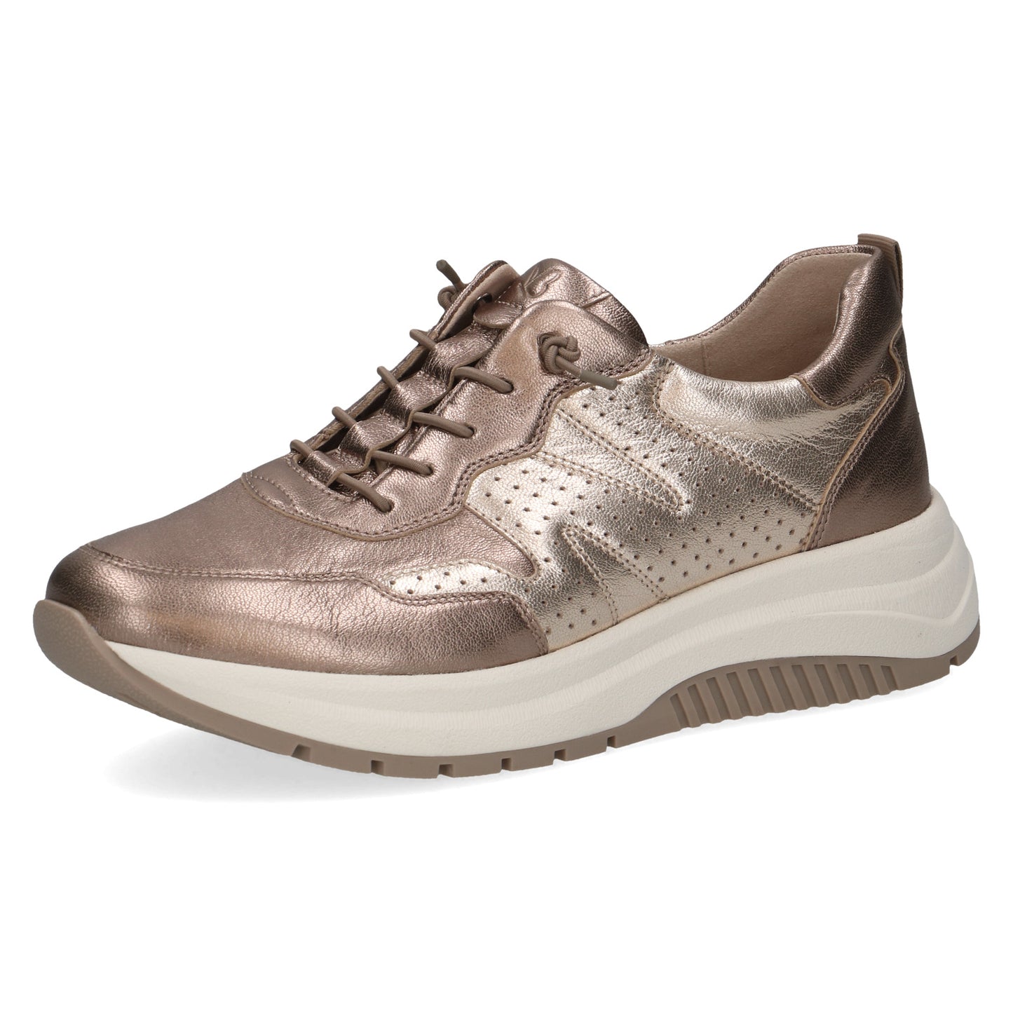 Caprice 9-23753-46 366 Taupe Metallic Combi Trainers