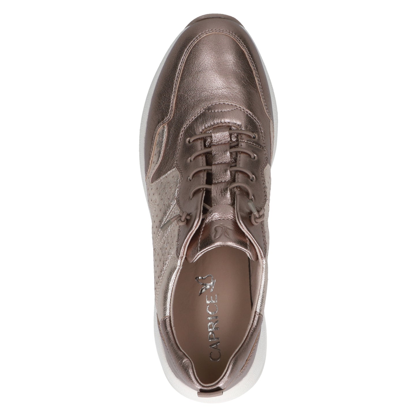 Caprice 9-23753-46 366 Taupe Metallic Combi Trainers