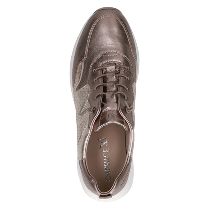 Caprice 9-23753-46 366 Taupe Metallic Combi Trainers