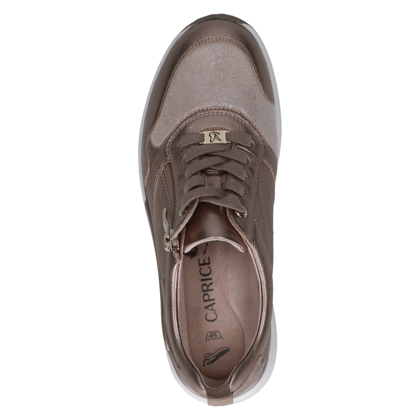 Caprice 9-23760-46 366 Taupe Metallic Combi Trainers