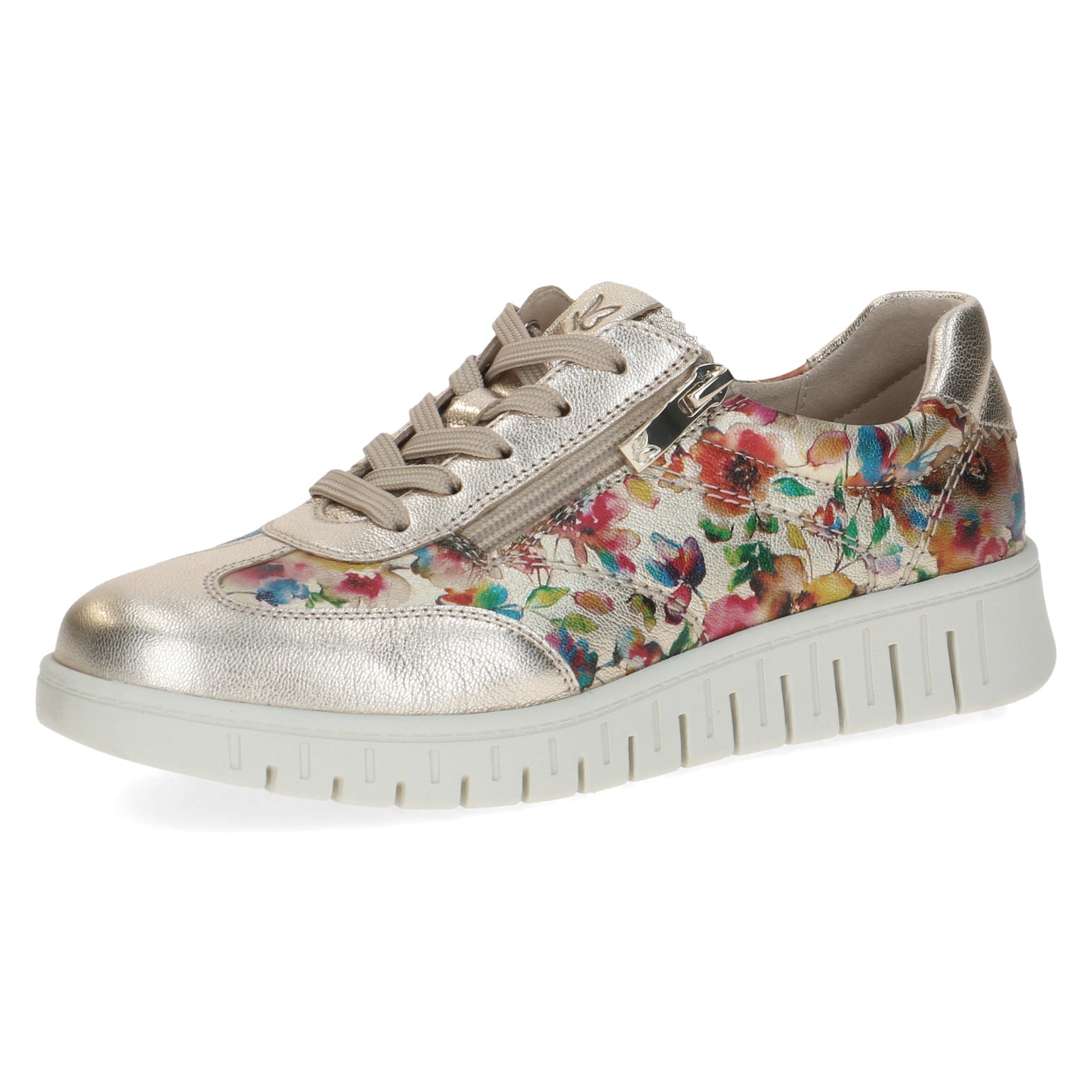 Caprice 9-23761-46 906 Flower Multi & Metallic Trainers – The Shoe Parlour