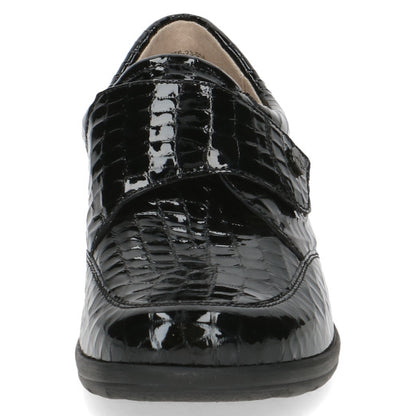 Caprice 9-24656-43-014 Black Croc Velcro Shoes