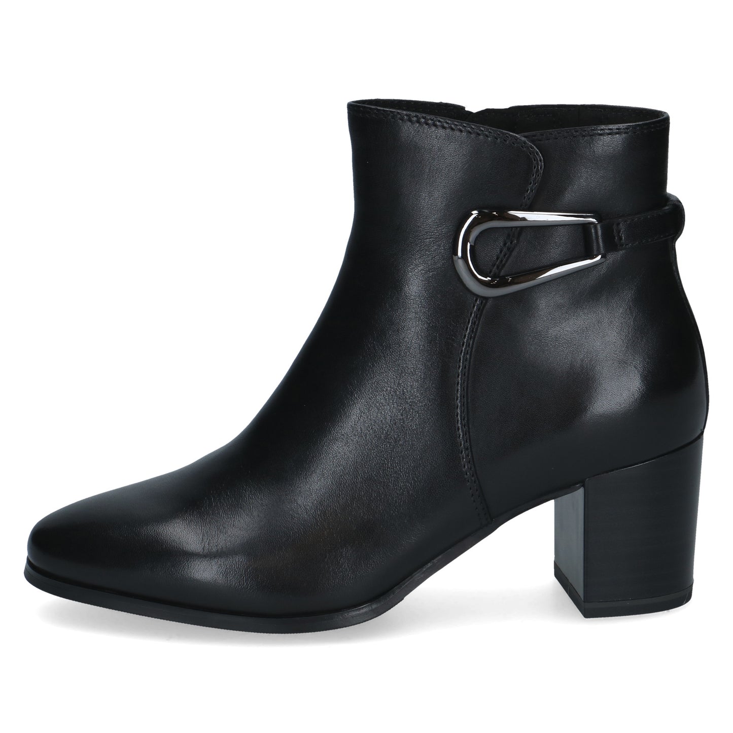 Caprice 9-25314-47 022 Black Nappa Block Heel Ankle Boots