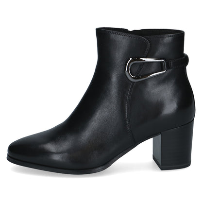 Caprice 9-25314-47 022 Black Nappa Block Heel Ankle Boots