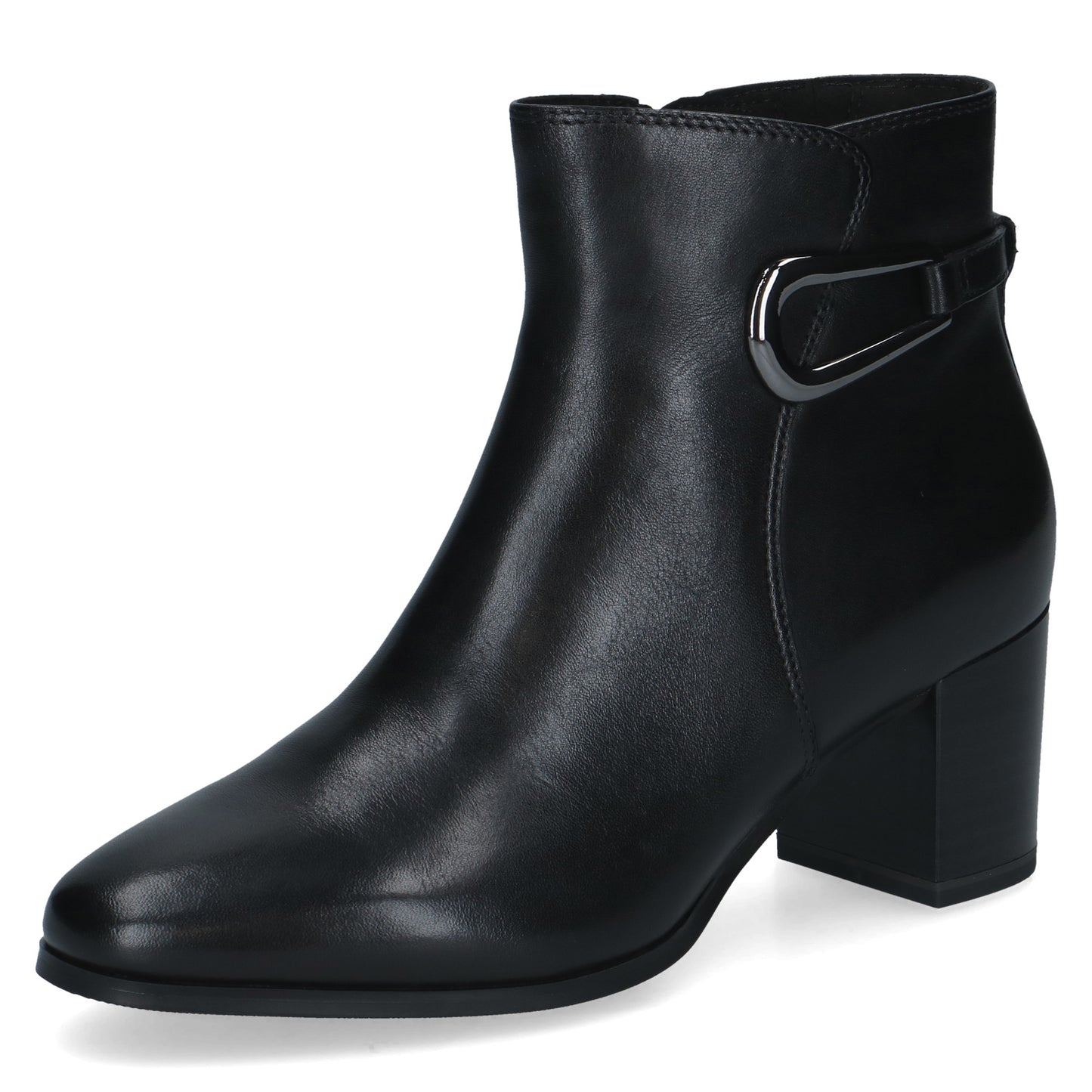 Caprice 9-25314-47 022 Black Nappa Block Heel Ankle Boots