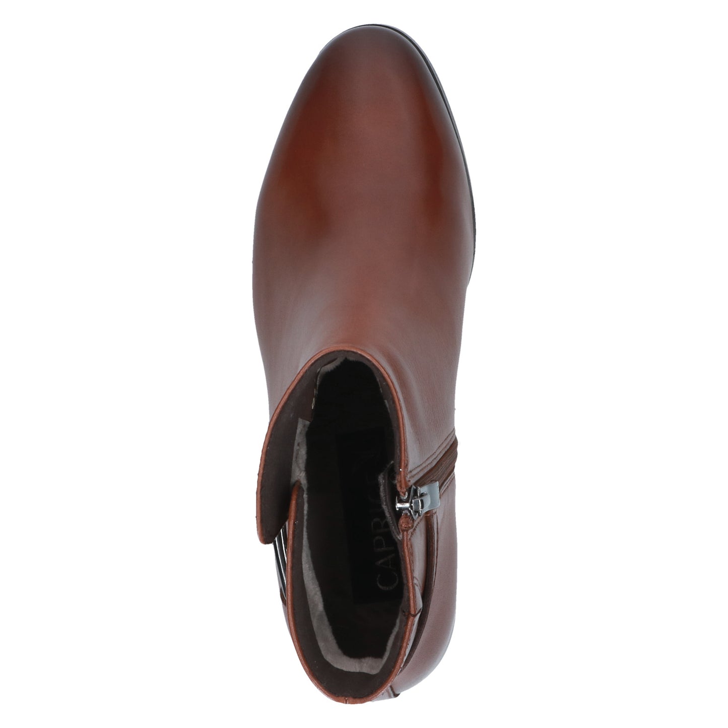 Caprice 9-25314-47 303 Cognac Tan Nappa Block Heel Ankle Boots