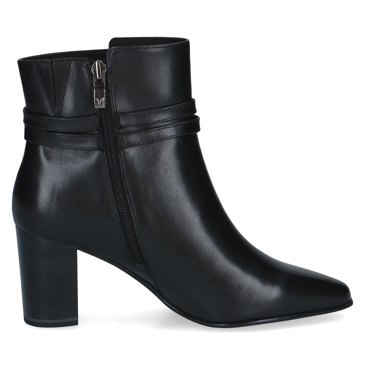 Caprice 9-25317-47 022 Black Nappa Block Heel Ankle Boots