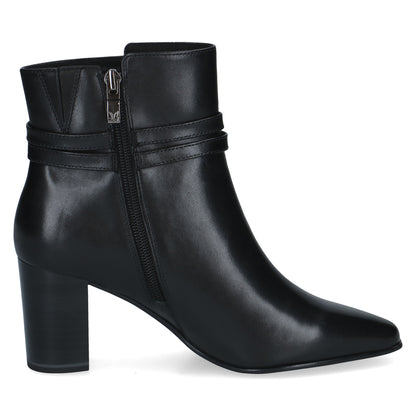Caprice 9-25317-47 022 Black Nappa Block Heel Ankle Boots