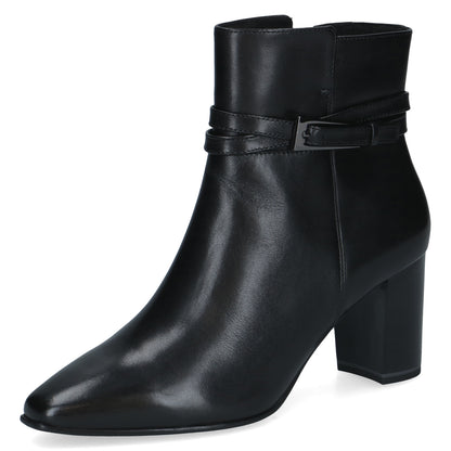 Caprice 9-25317-47 022 Black Nappa Block Heel Ankle Boots