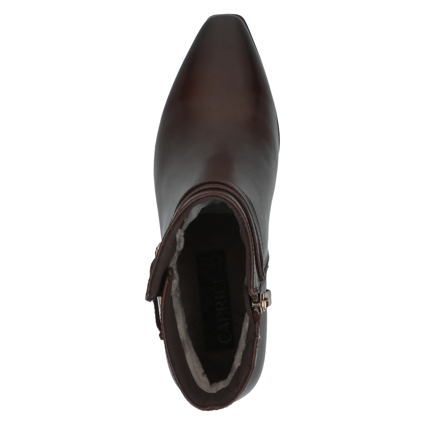 Caprice 9-25317-47 337 Dark Brown Nappa Block Heel Ankle Boots