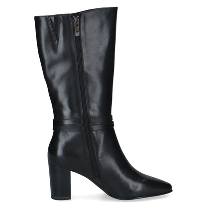 Caprice 9-25318-47 022 Black Nappa Long Boots with Heel