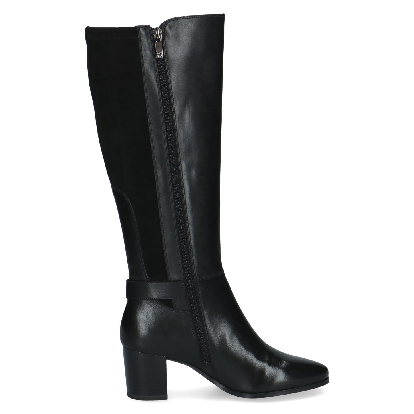 Caprice 9-25504-47 019 Black Combi Long Boots with Block Heel
