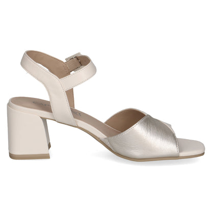 Caprice 9-28301-46 658 Vanilla Cream Combi Block Heels