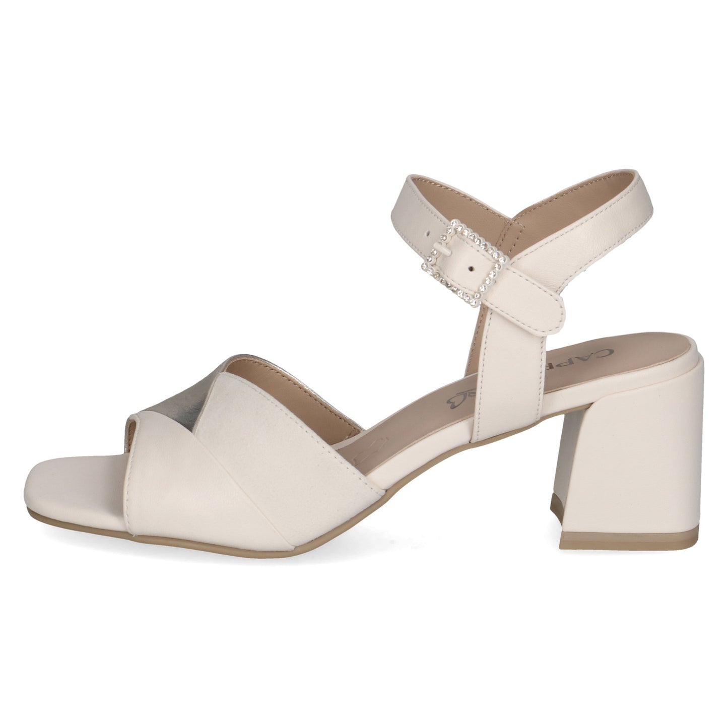 Caprice 9-28301-46 658 Vanilla Cream Combi Block Heels