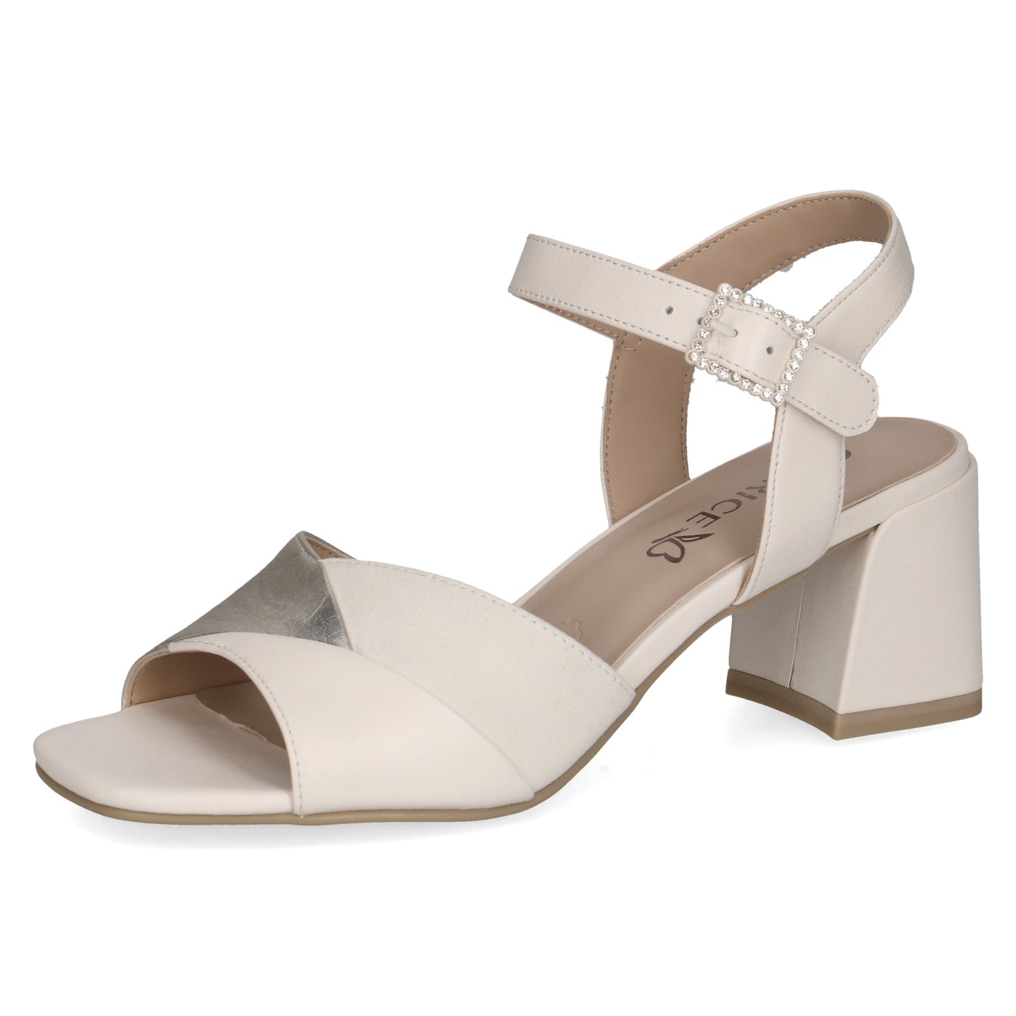 Caprice 9-28301-46 658 Vanilla Cream Combi Block Heels