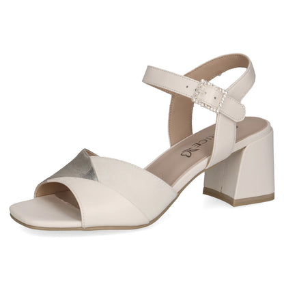 Caprice 9-28301-46 658 Vanilla Cream Combi Block Heels
