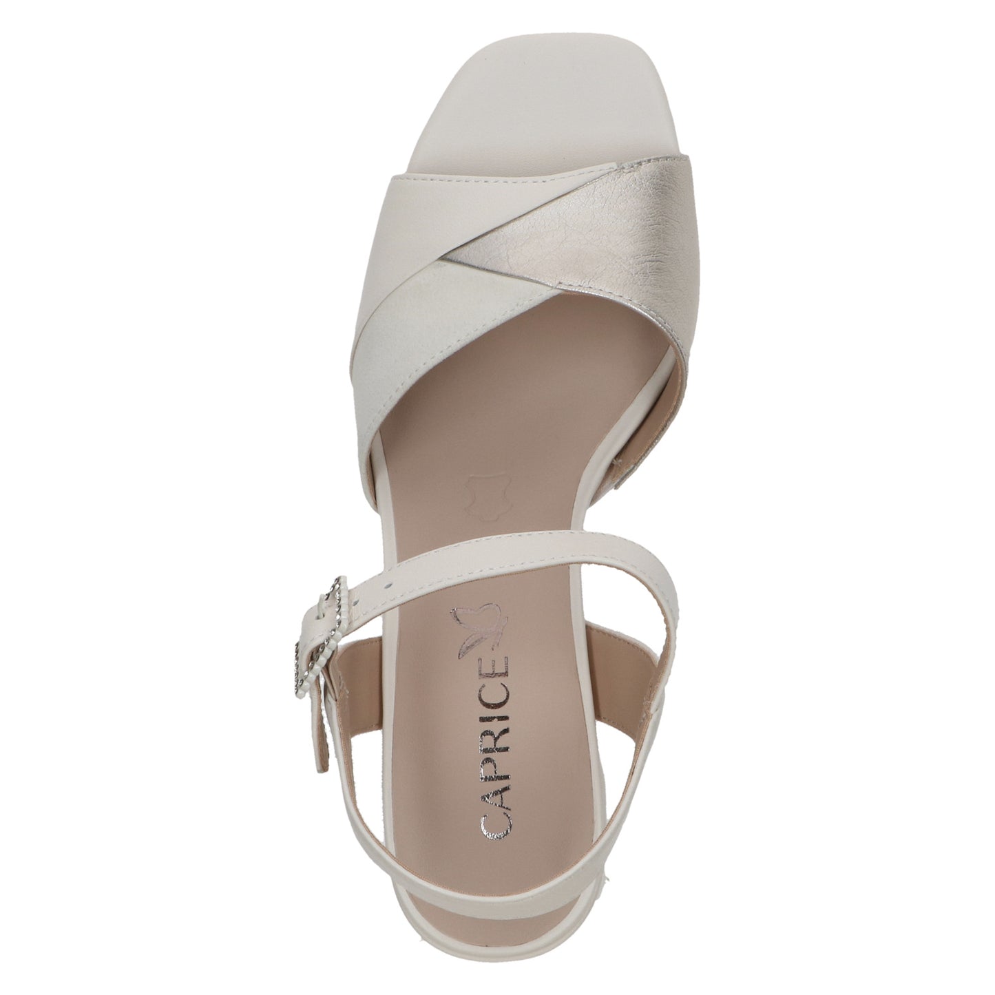 Caprice 9-28301-46 658 Vanilla Cream Combi Block Heels