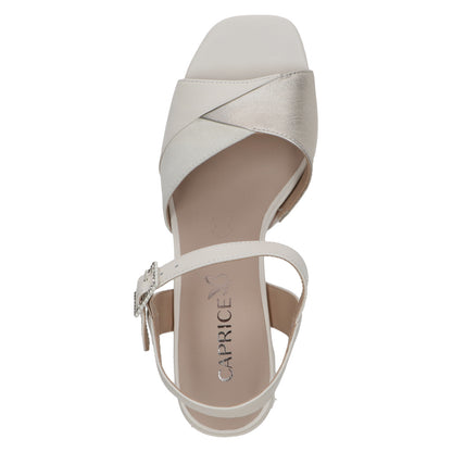 Caprice 9-28301-46 658 Vanilla Cream Combi Block Heels