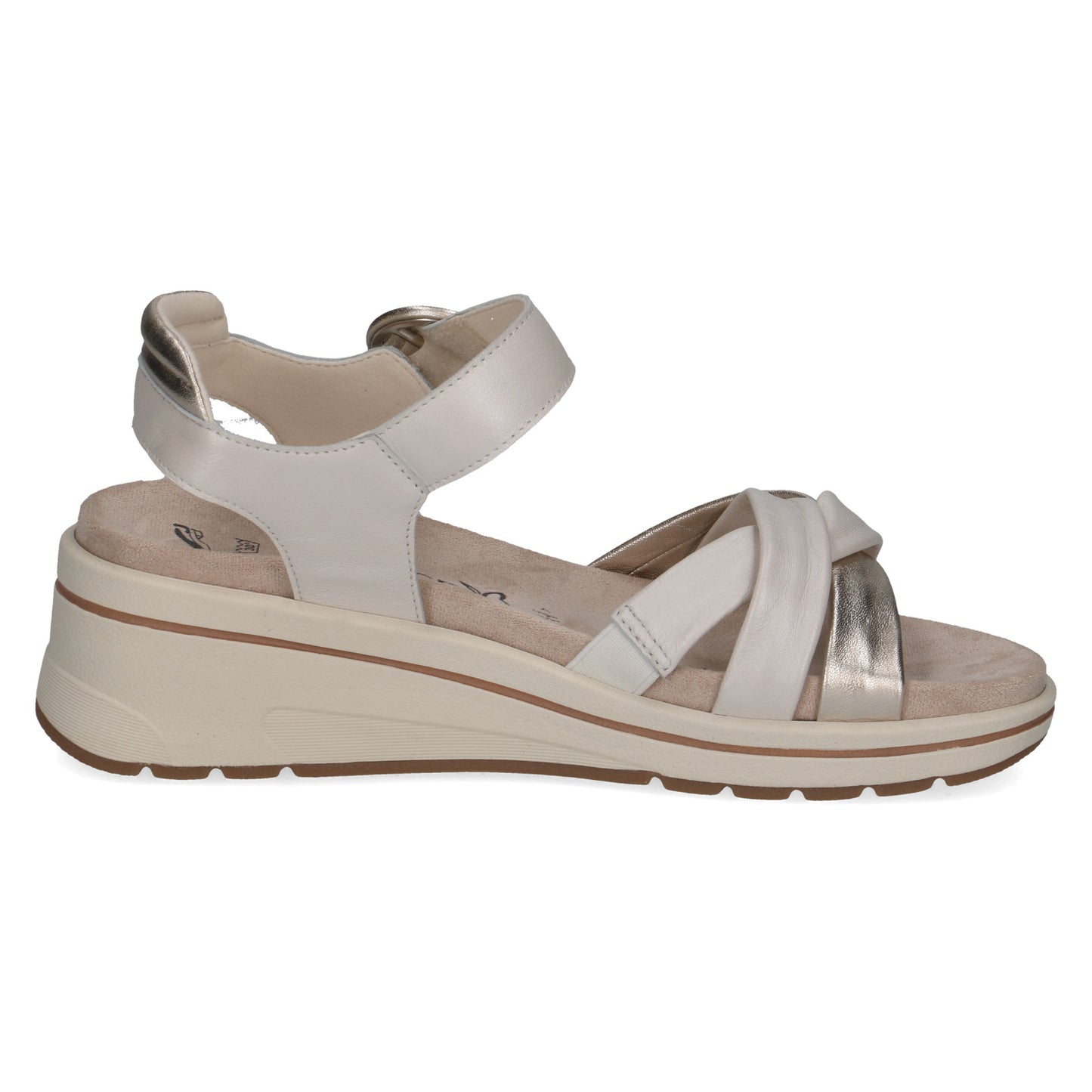 Caprice 9-28304-46 156 Off White Cream/Pearl Combi H Fit Sandals