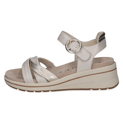 Caprice 9-28304-46 156 Off White Cream/Pearl Combi H Fit Sandals