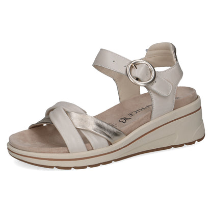 Caprice 9-28304-46 156 Off White Cream/Pearl Combi H Fit Sandals
