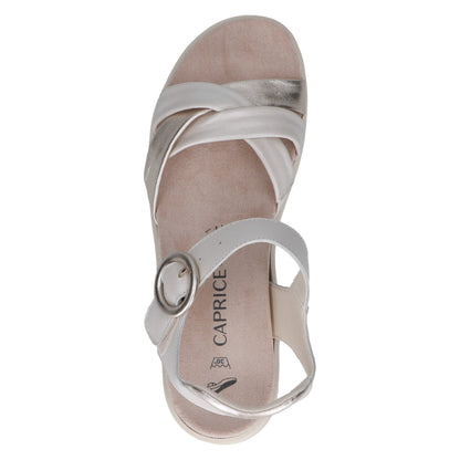 Caprice 9-28304-46 156 Off White Cream/Pearl Combi H Fit Sandals