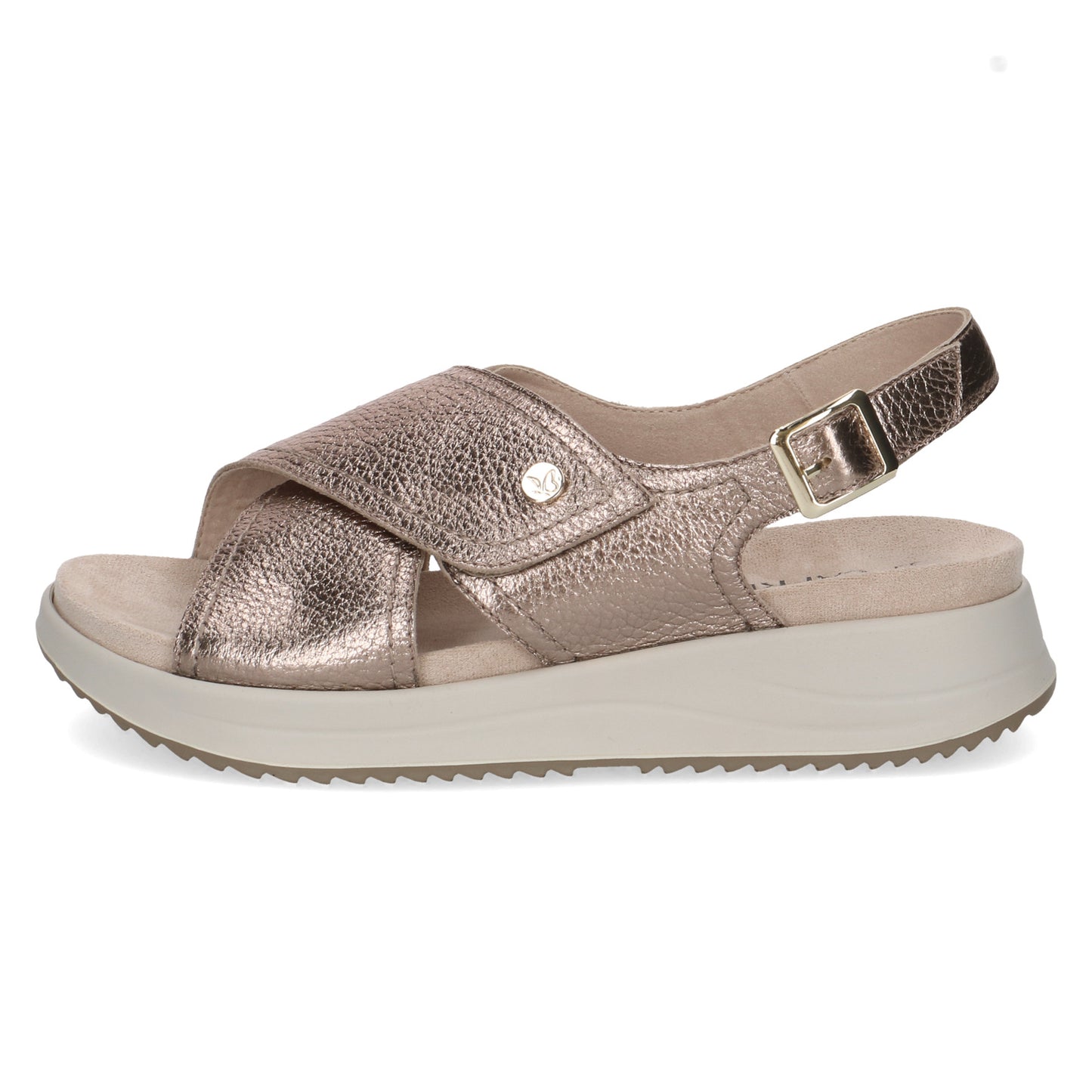 Caprice 9-28707-46 36A Taupe Metallic Deer Sandals