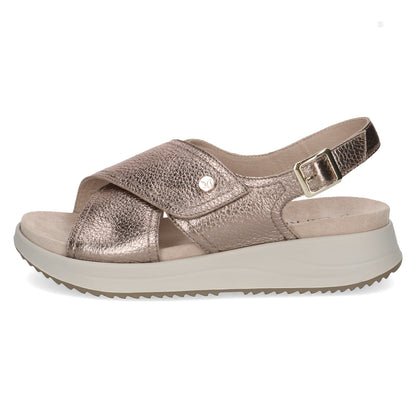 Caprice 9-28707-46 36A Taupe Metallic Deer Sandals
