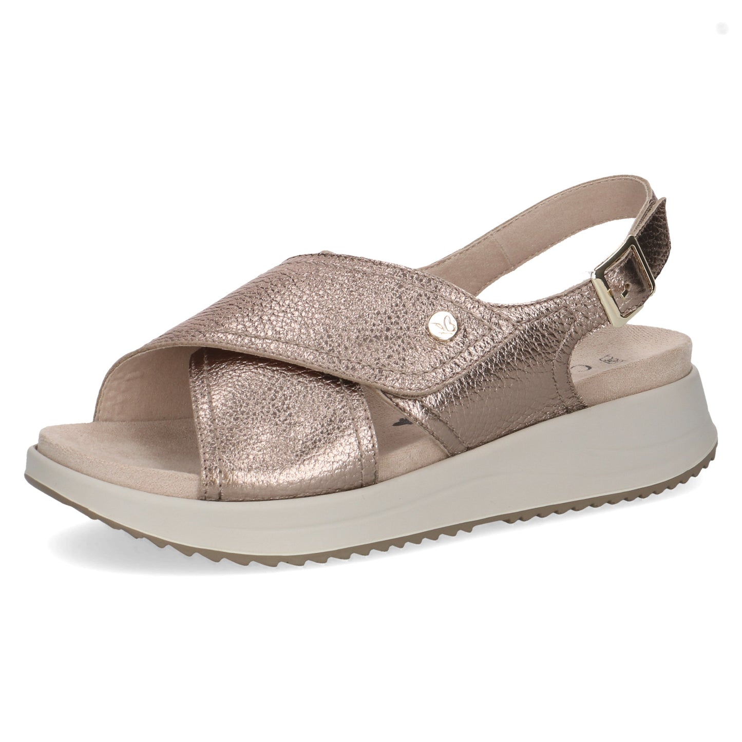 Caprice 9-28707-46 36A Taupe Metallic Deer Sandals