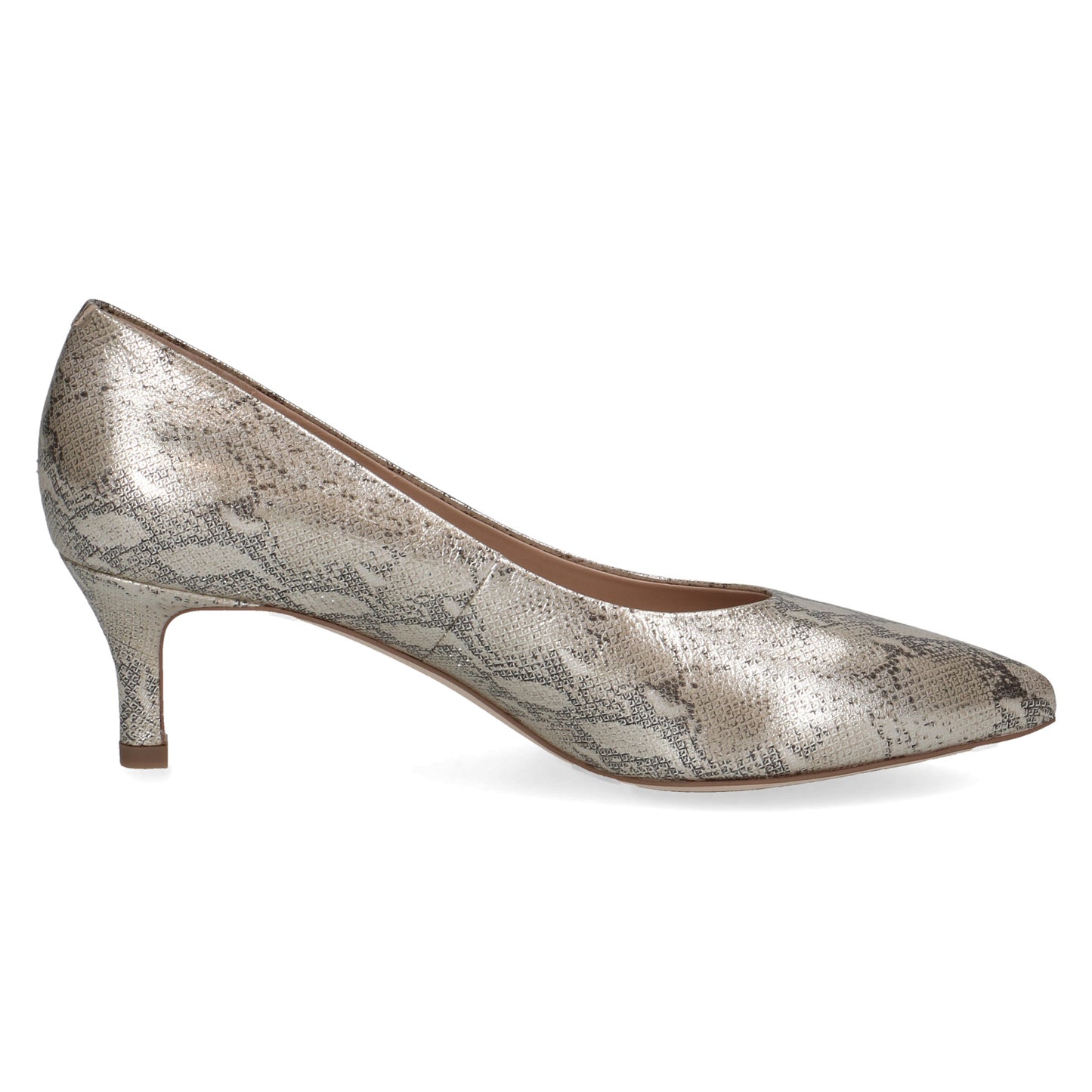 Peter Kaiser 9-72409-45-945 Light Gold Snake Print Heels