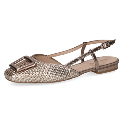 Peter Kaiser 9-79481-46-780 Metallic Nappa Slingback Shoes