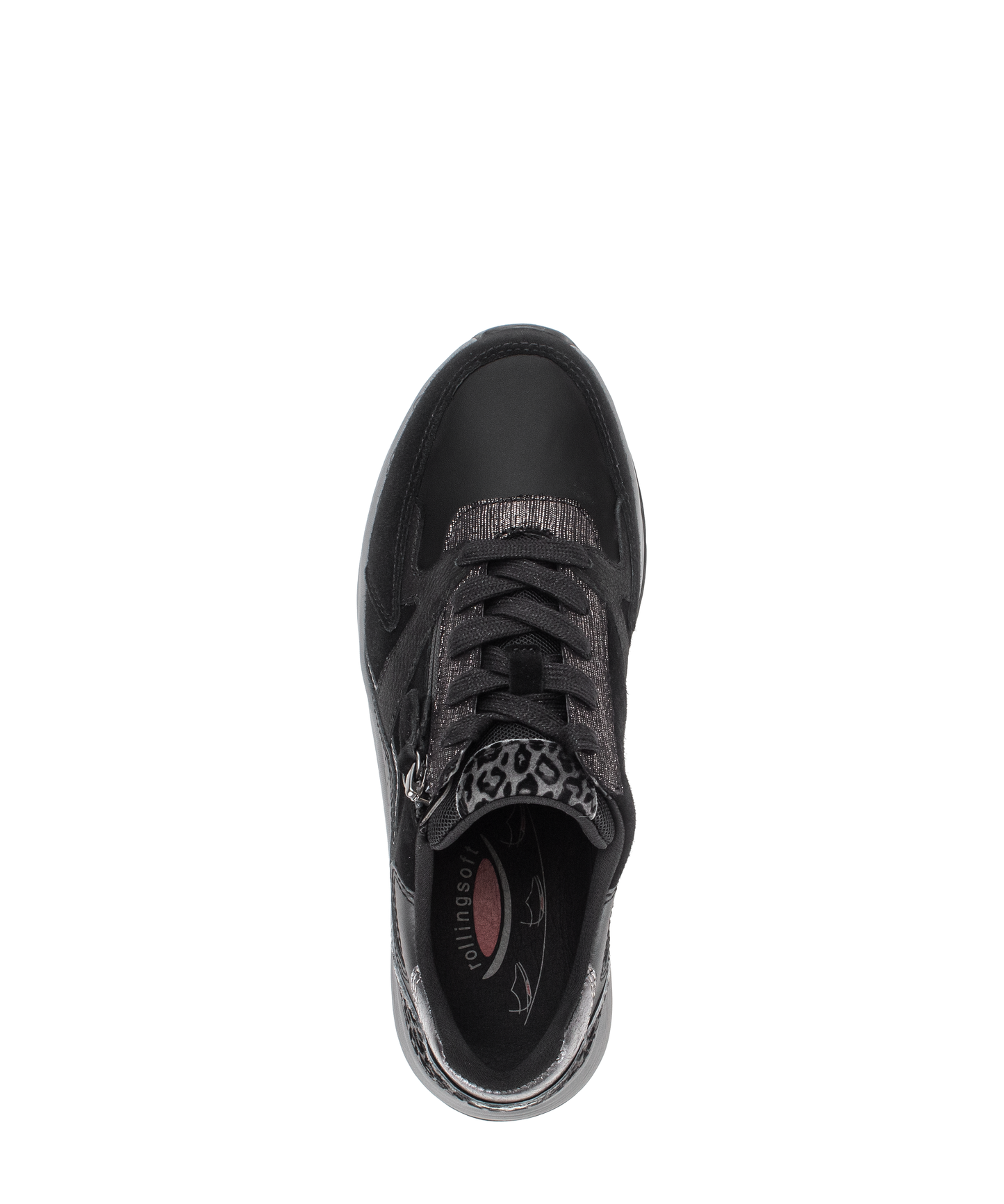 Gabor 0106.01.001 Black, Anthracite Grey & Leopard Mix Sneakers
